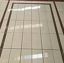 Factory marble dry lay for quality inspection pc by pc, showcasing finished stone tiles arranged to check pattern and fit before packing.