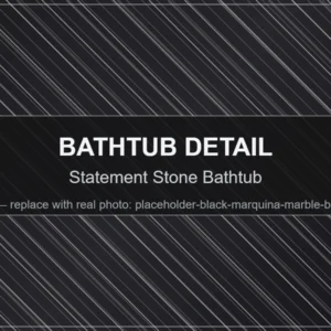 Statement Stone Bathtub - Black Marquina Marble