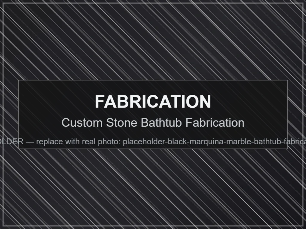 Custom Stone Bathtub Fabrication - Black Marquina Marble