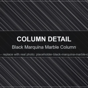 Black Marquina Marble Column - Black Marquina Marble