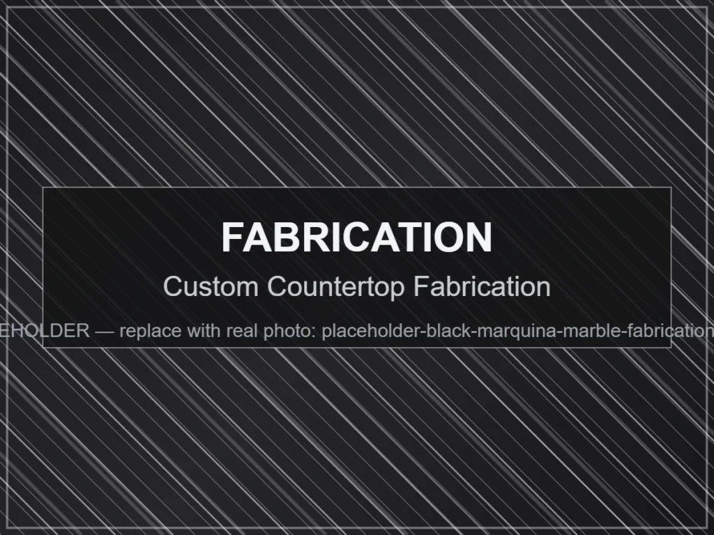 Custom Countertop Fabrication - Black Marquina Marble
