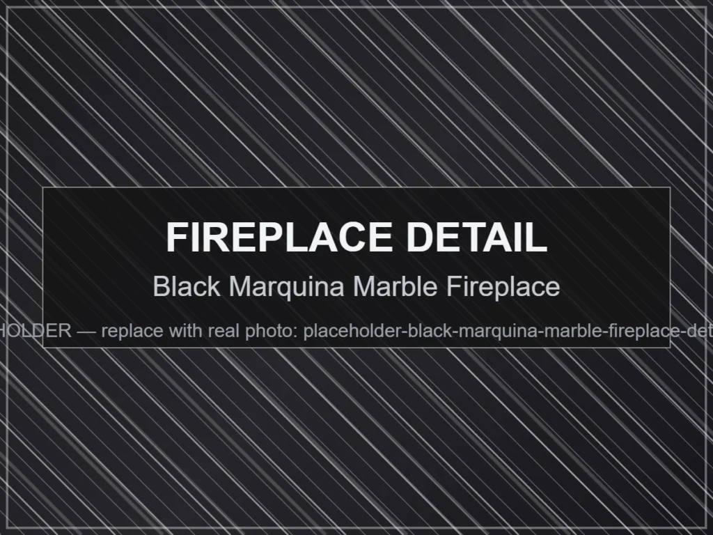 Black Marquina Marble Fireplace - Black Marquina Marble