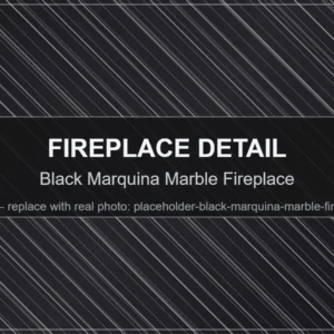 Black Marquina Marble Fireplace - Black Marquina Marble