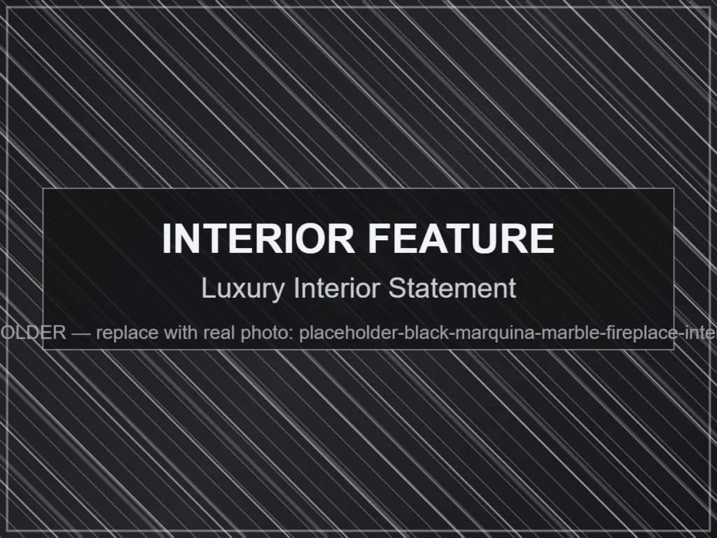 Luxury Interior Statement - Black Marquina Marble
