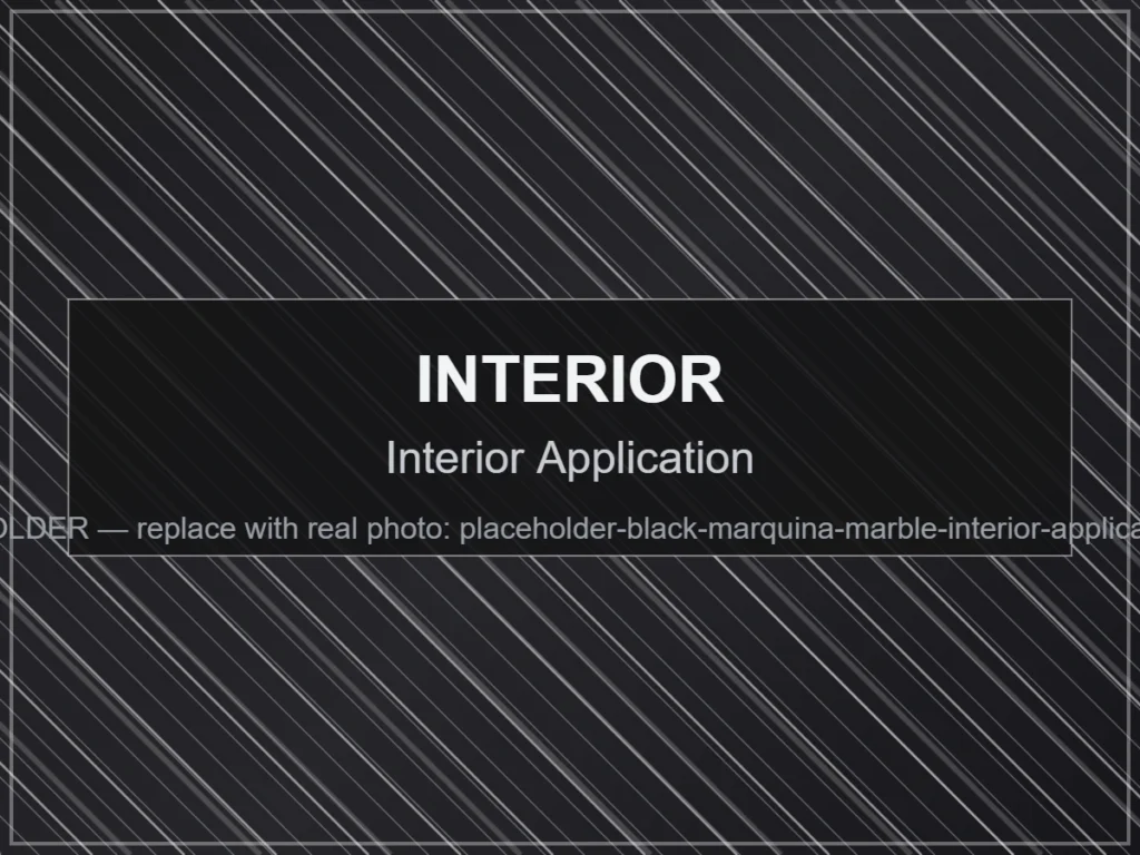 Interior Application - Black Marquina Marble