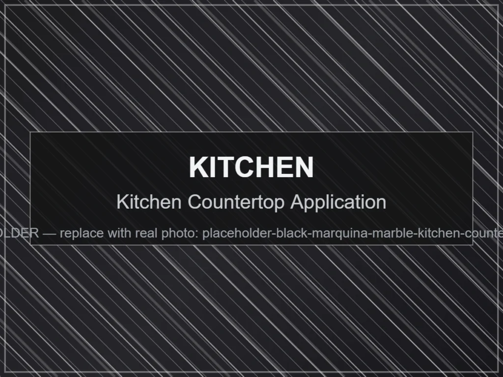 Kitchen Countertop Application - Black Marquina Marble