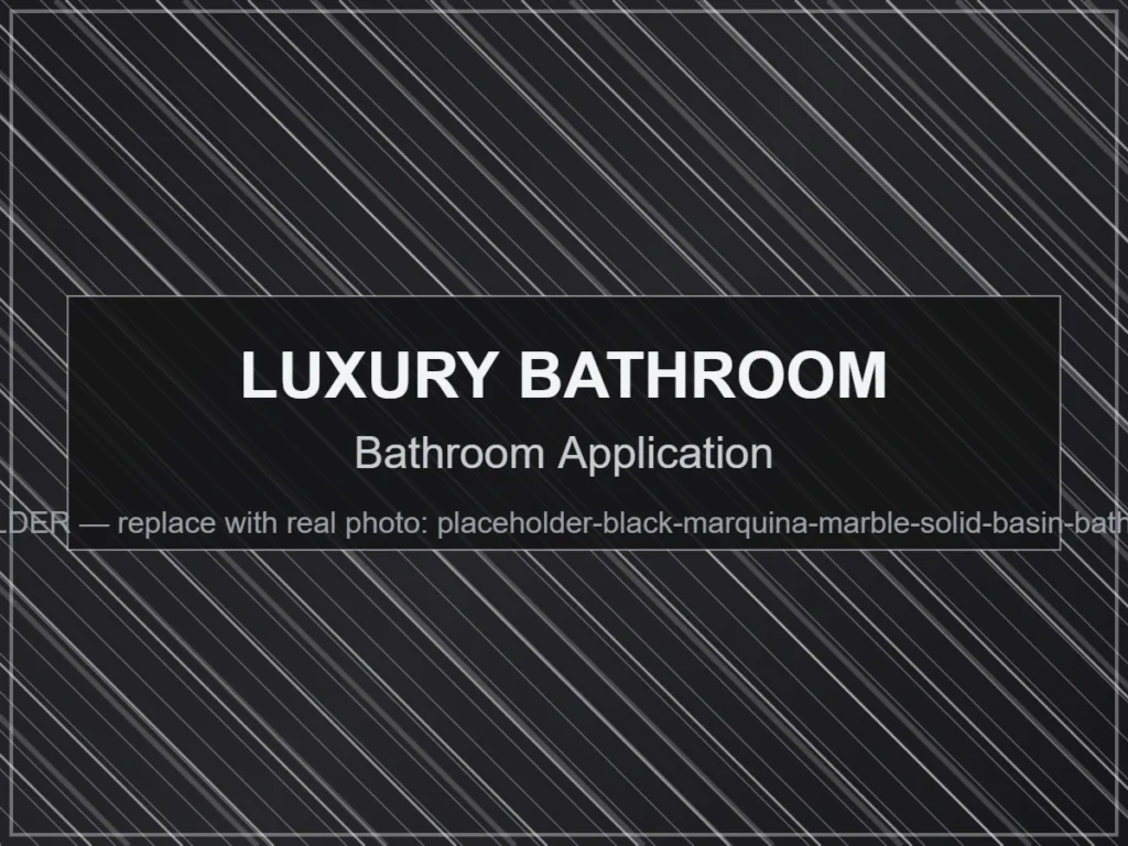 Bathroom Application - Black Marquina Marble