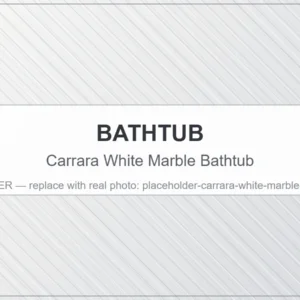Carrara White Marble Bathtub custom fabricated from natural Carrara marble