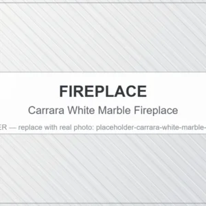 Carrara White Marble Fireplace custom fabricated from natural Carrara marble
