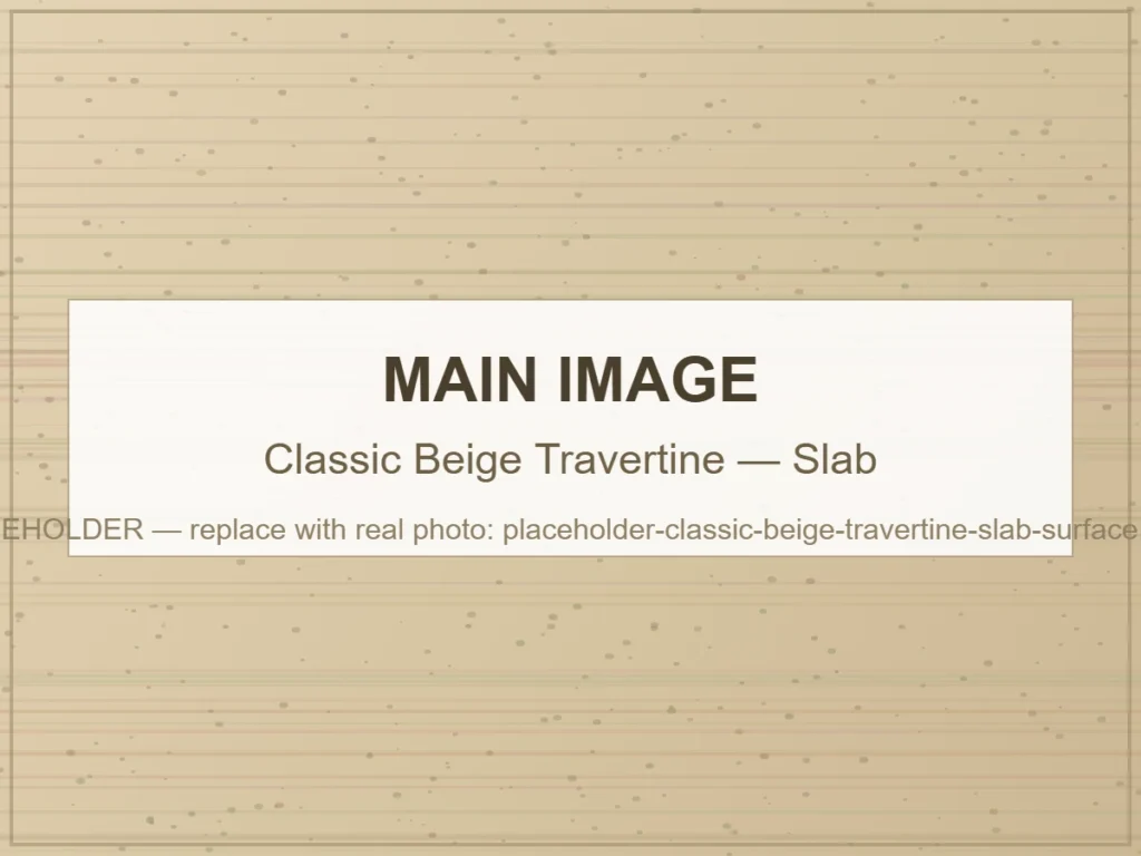 Classic Beige Travertine — Slab natural travertine stone