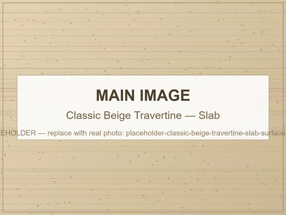 Travertine slabs