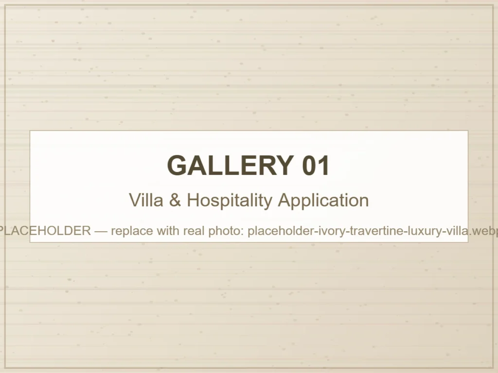 Villa & Hospitality Application natural travertine stone