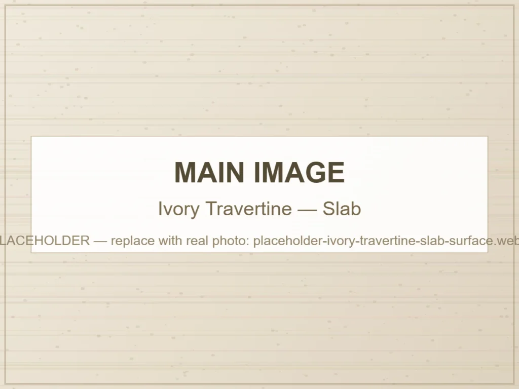 Ivory Travertine — Slab natural travertine stone