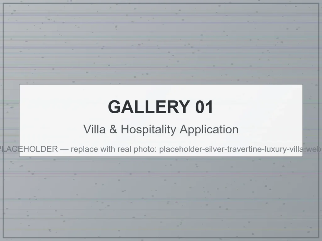Villa & Hospitality Application natural travertine stone