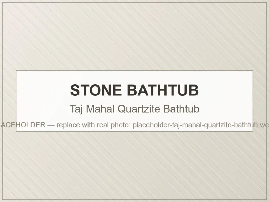 Taj Mahal Quartzite solid stone bathtub luxury bathroom