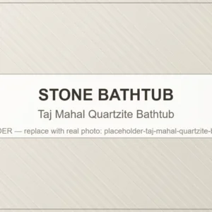 Taj Mahal Quartzite solid stone bathtub luxury bathroom