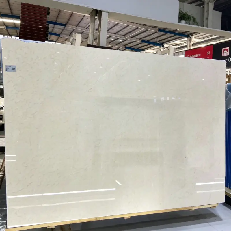 Polished Royal Botticino marble slabs with creamy beige tones for interior projects
